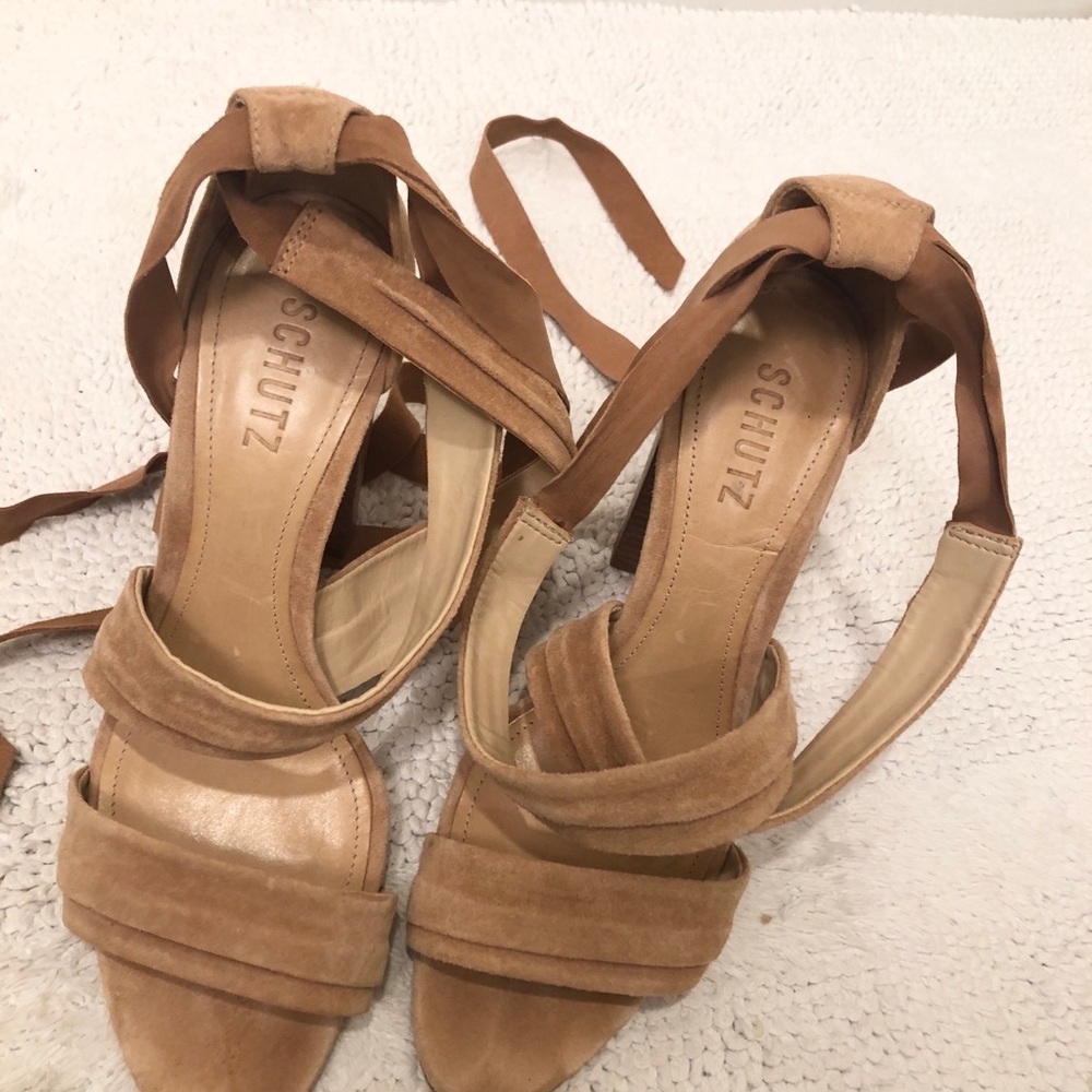 Schutz lace up sandals (NEVER WORN)